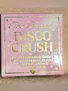 NIB~ Too Faced Disco Crush Multi-Use Sparkle Palette - Pink & Gold